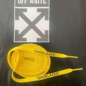 Off white  shoe laces yellow & black replacement 160cm
1 set, air Jordan 1